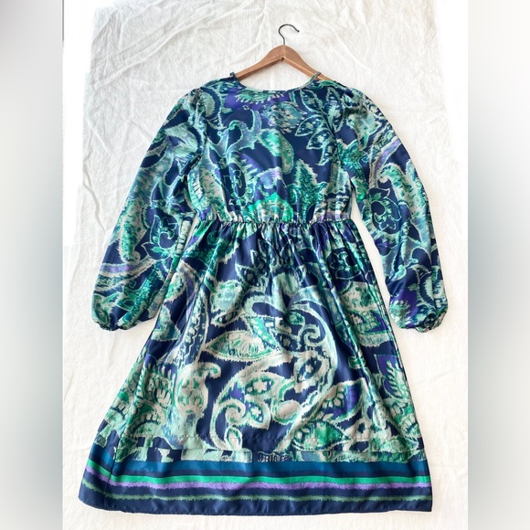Maternal America Boho Satin Maternity Dress - Picture 10 of 11